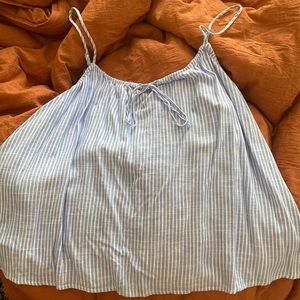 Blue striped tank top